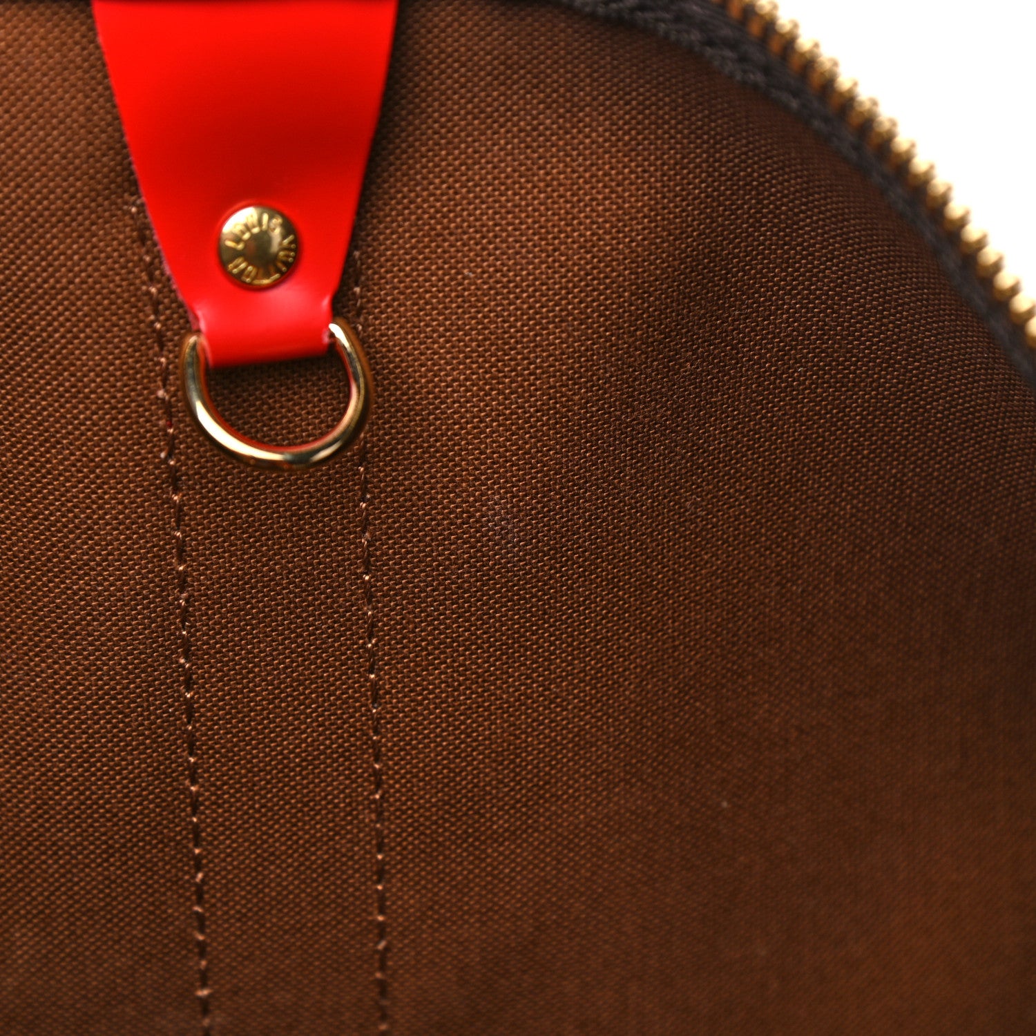 Louis Vuitton Calfskin Monogram Keepall Bandouliere 50 Coquelicot 9 of 10