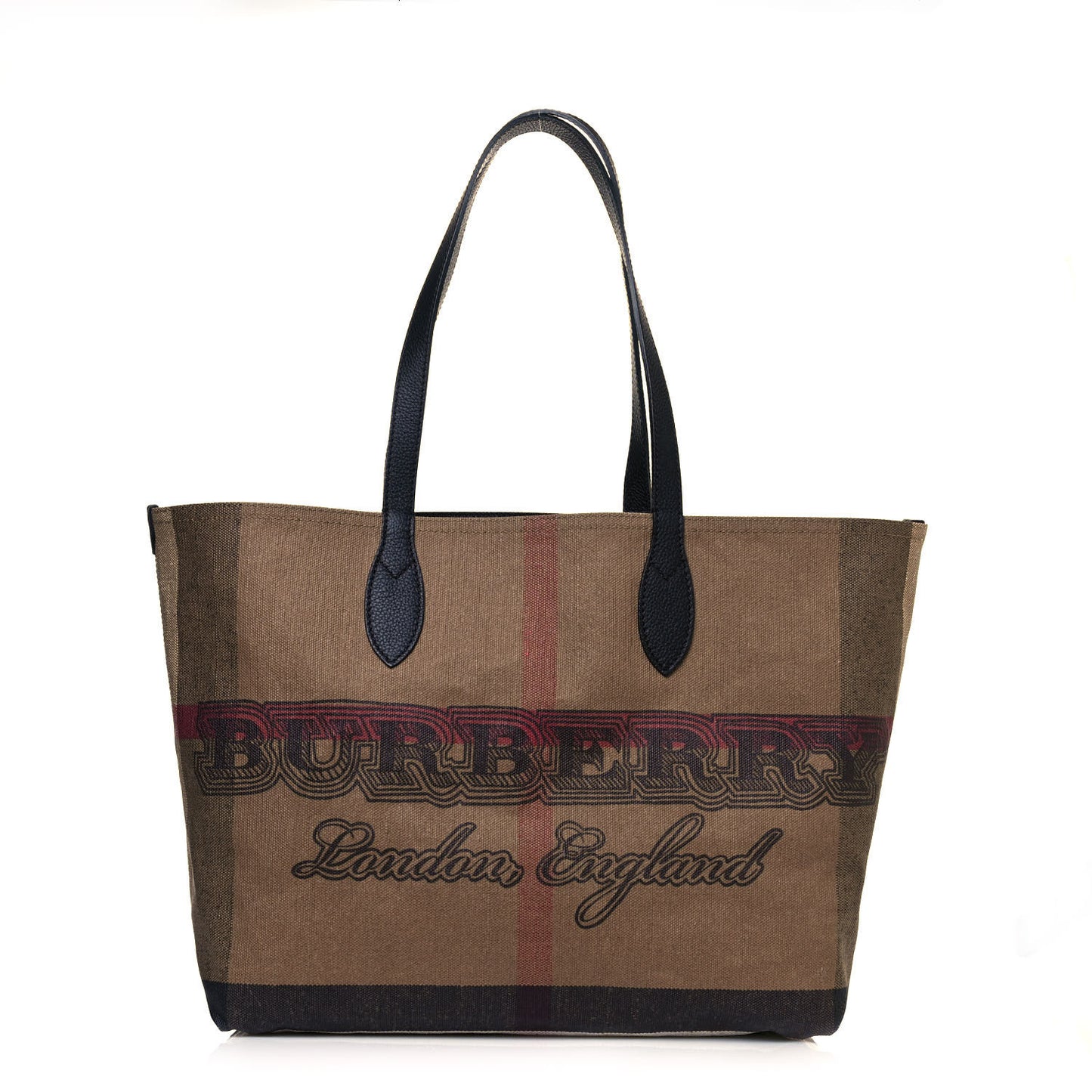 Coated Canvas Medium Reversible Doodle Tote Black