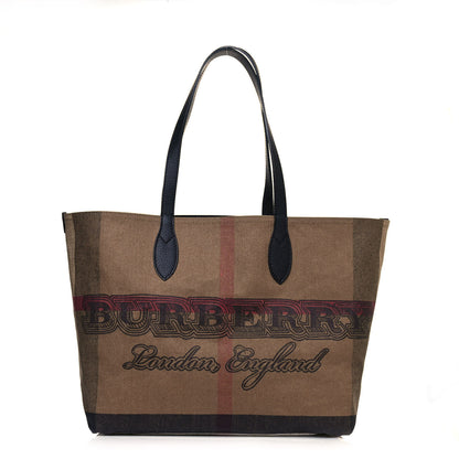 Burberry Coated Canvas Medium Reversible Doodle Tote Black 1 of 15