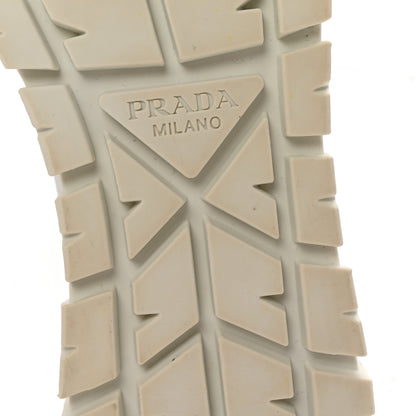Prada Re-Nylon Gabardine Triangle Logo Double Wheel 50mm Sneakers 38.5 White 7 of 9