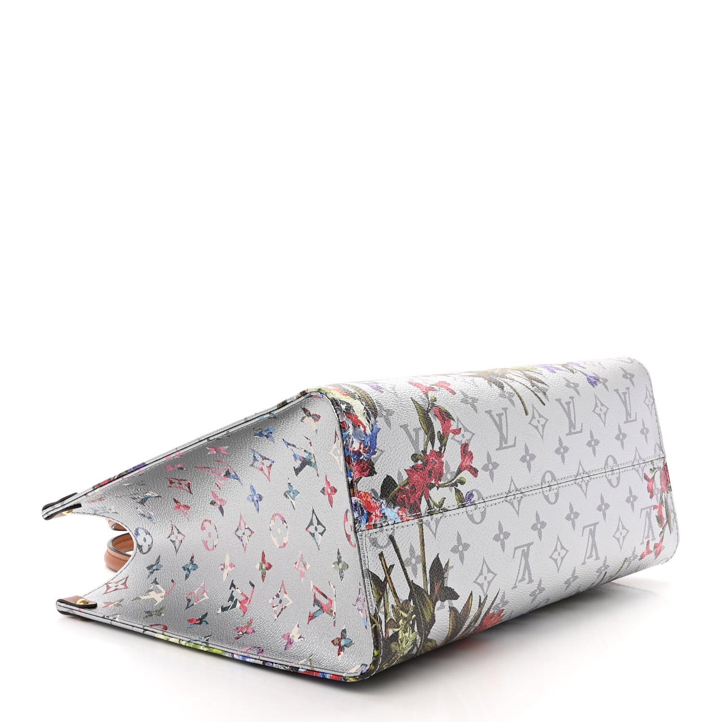 Metallic Monogram LV Garden OnTheGo MM Silver