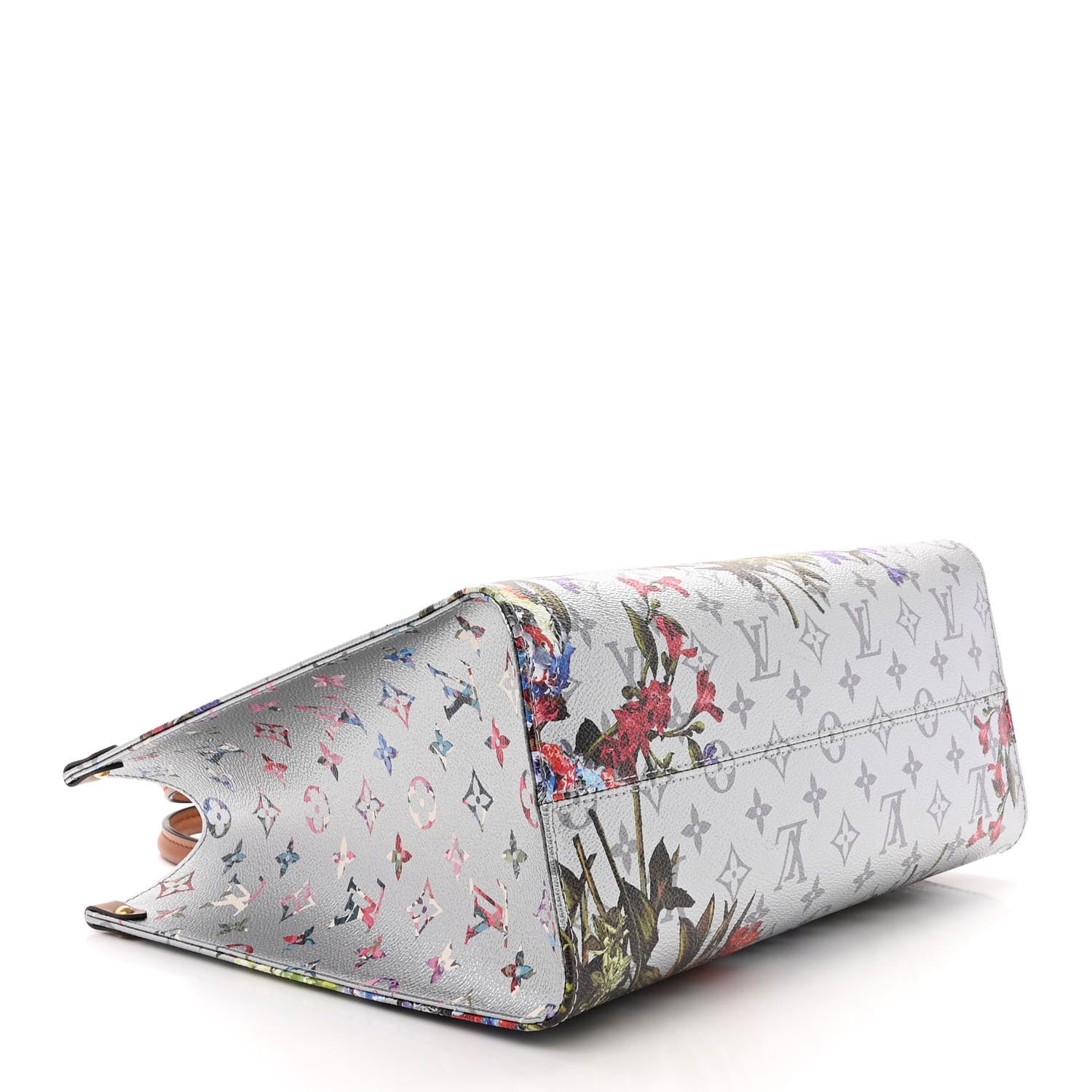 Louis Vuitton Metallic Monogram LV Garden OnTheGo MM Silver 4 of 10
