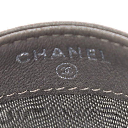 Chanel Calfskin Resin Stitched Card Holder Grey 6 of 11