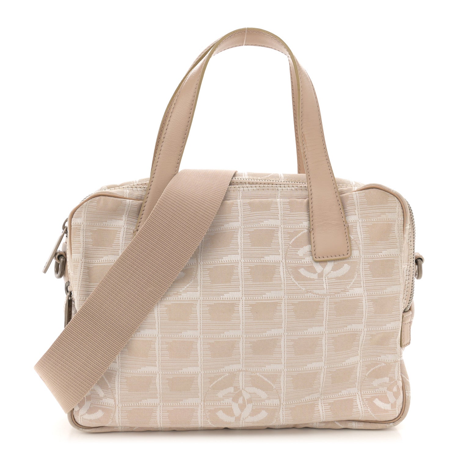 Chanel Nylon Small Travel Tote Beige 1 of 12