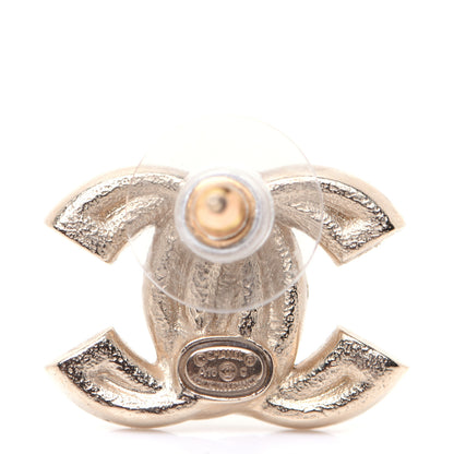 Chanel Crystal Double CC Earrings Light Gold 4 of 7