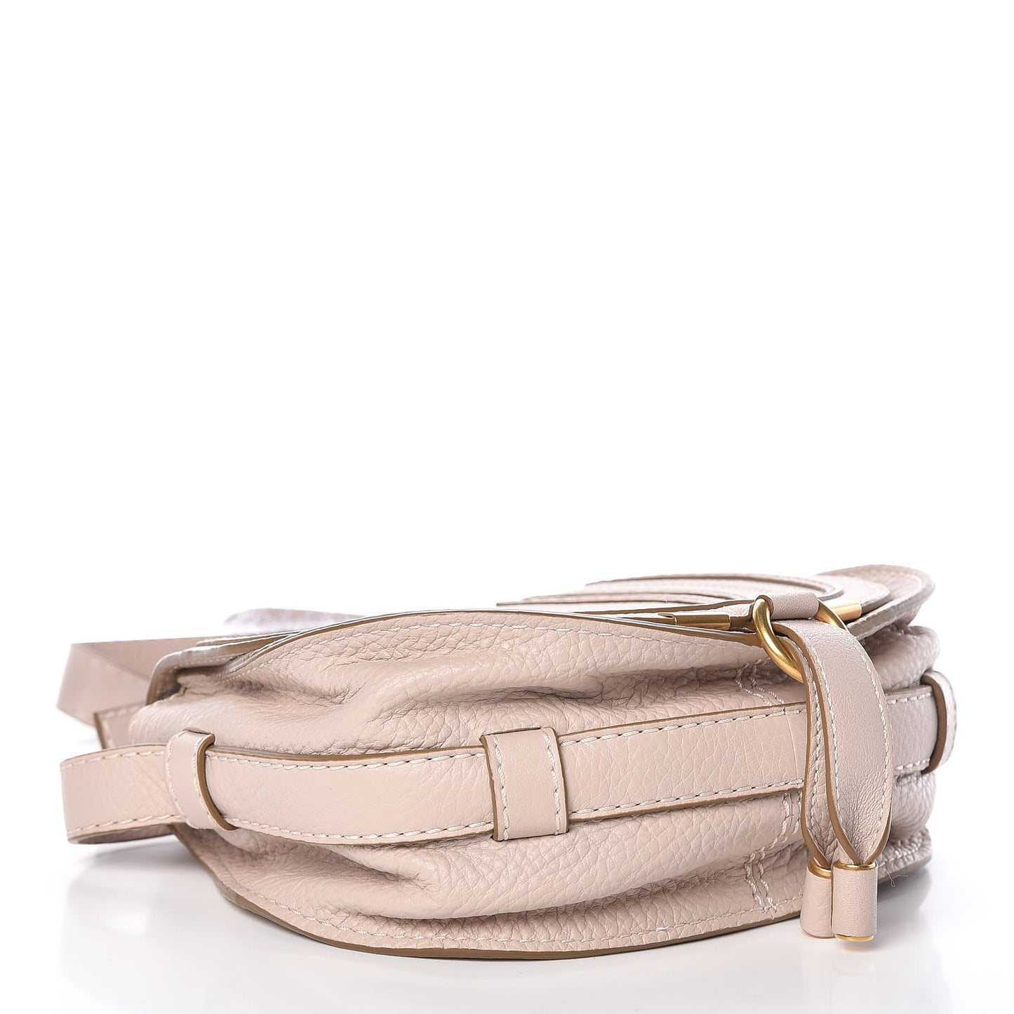 Calfskin Mini Marcie Round Crossbody Bag Abstract White