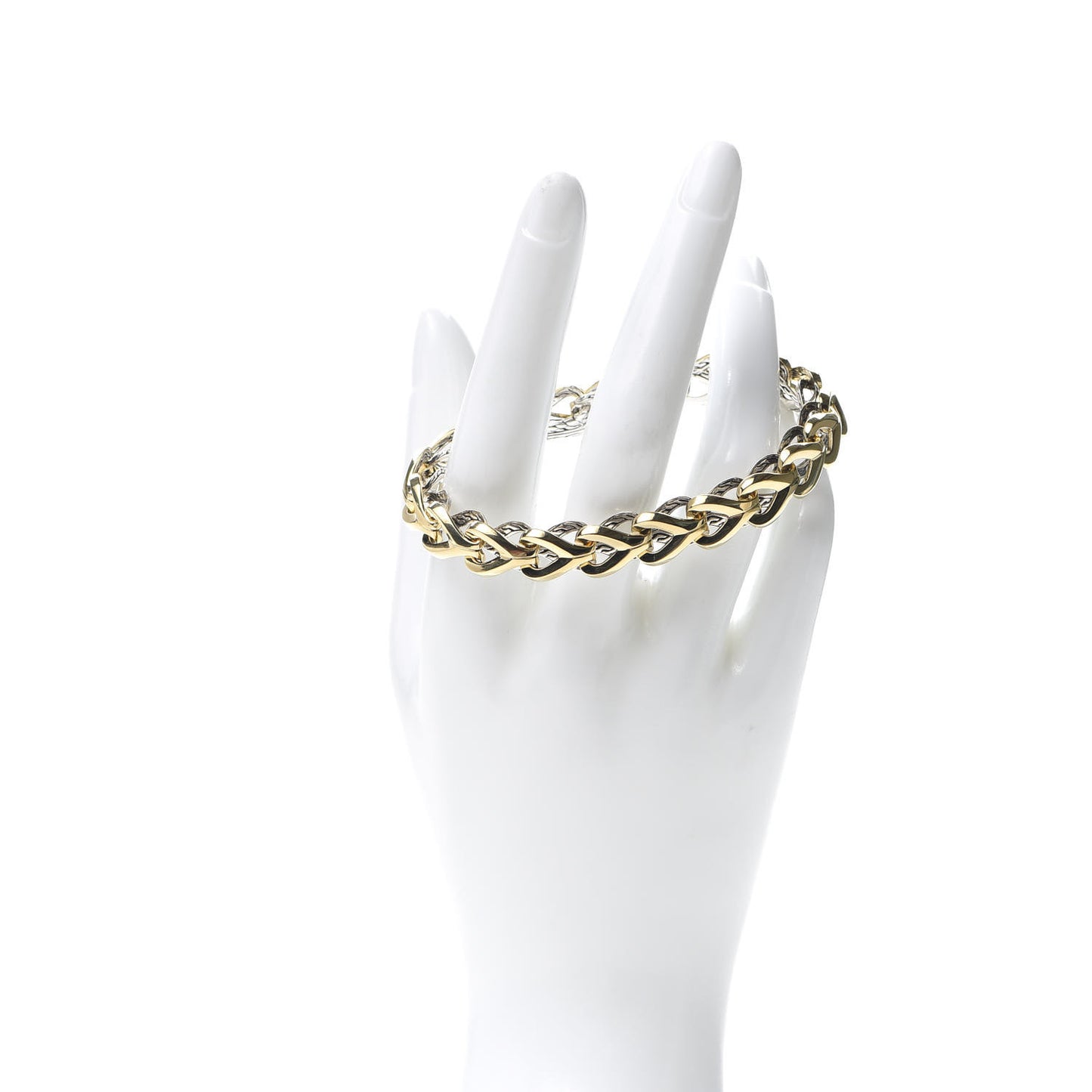 Sterling Silver 18K Yellow Gold Asli Reversible Classic Chain Link Bracelet