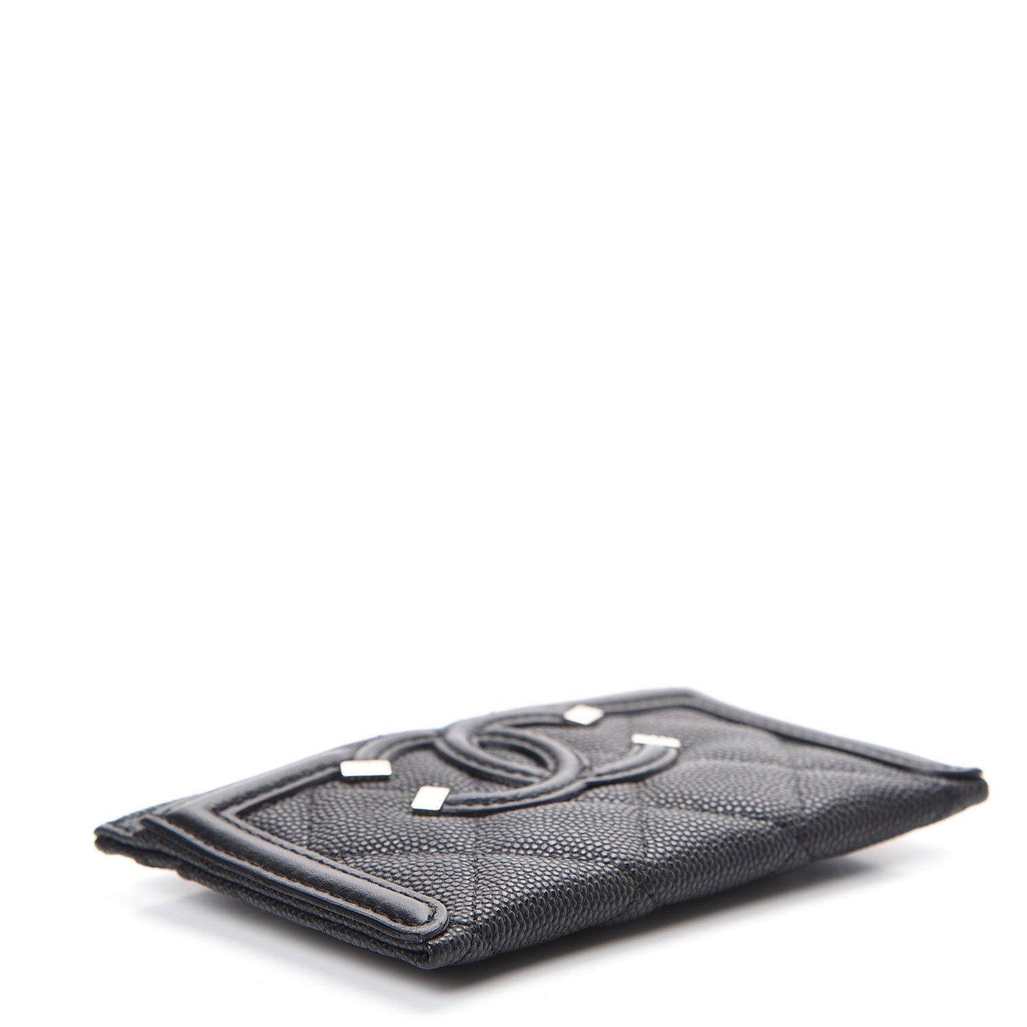 Chanel Caviar Quilted Filigree Card Holder Black 3 of 8