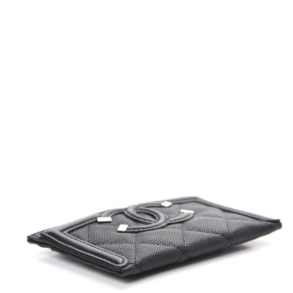 Chanel Caviar Quilted Filigree Card Holder Black 3 of 8