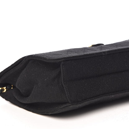Chanel Jersey Quilted Medium Single Flap Black 9 of 12