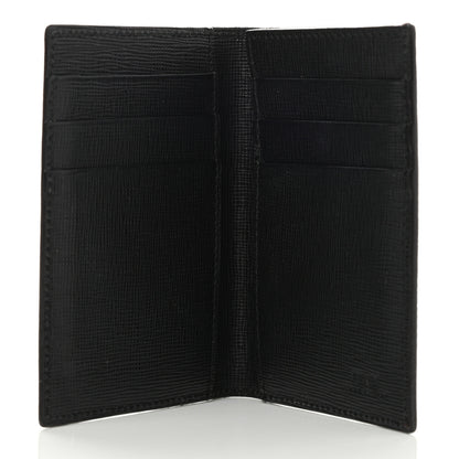 Fendi Zucca Spalmati Vitello Elite Double Fold Credit Card Case Tobacco Black 5 of 8
