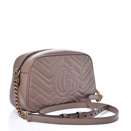 Gucci Calfskin Matelasse Small GG Marmont Chain Shoulder Bag Porcelain Rose 2 of 10