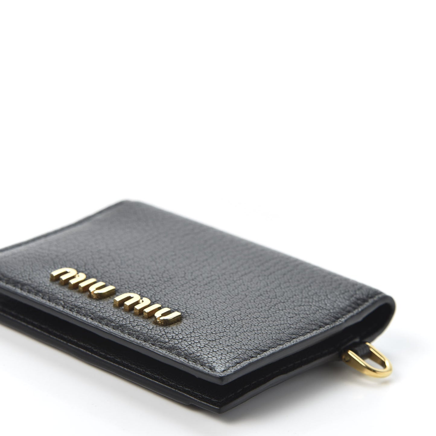 Goatskin Madras Card Holder Black