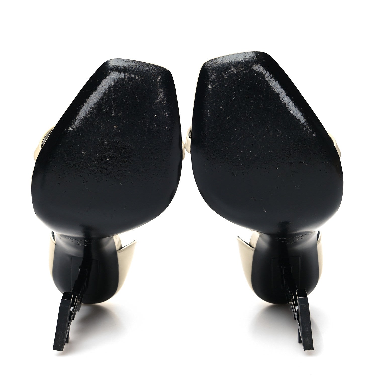 Saint Laurent Patent Calfskin Opyum 110 Sandals 39 Neutro 5 of 10