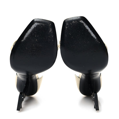 Saint Laurent Patent Calfskin Opyum 110 Sandals 39 Neutro 5 of 10