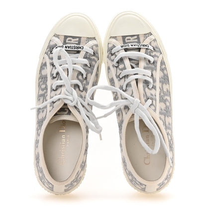 Christian Dior Canvas Oblique Walk'N'Dior Low Top Sneakers 37 Grey Stone 2 of 8