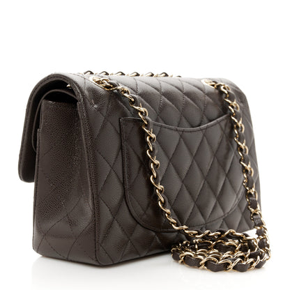 Chanel Caviar Quilted Small Double Flap Dark Brown 3 of 12