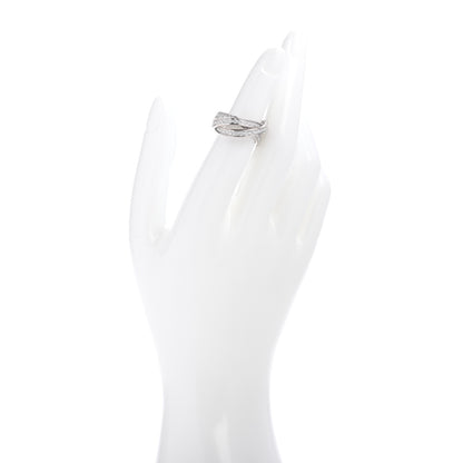 Cartier 18K White Gold Diamond Trinity Ring 53 6.25 2 of 7