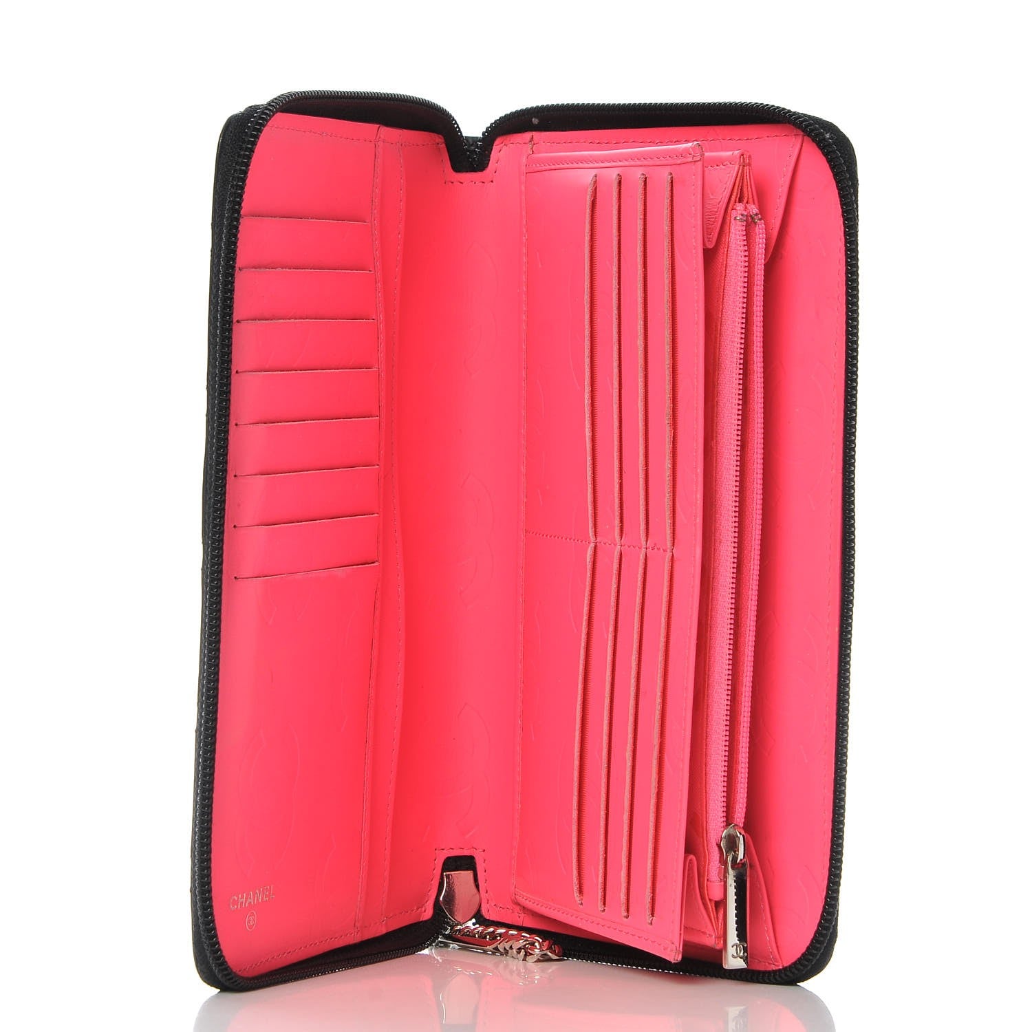 Chanel Calfskin Cambon Zip Around Organizer Wallet Black 5 of 12