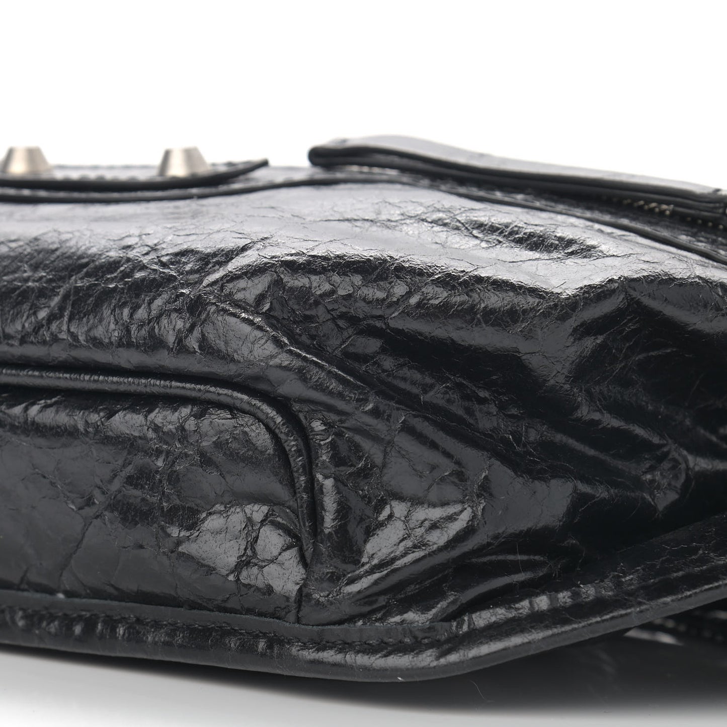 Lambskin Classic Hardware Neo Lift Hip Bag Black