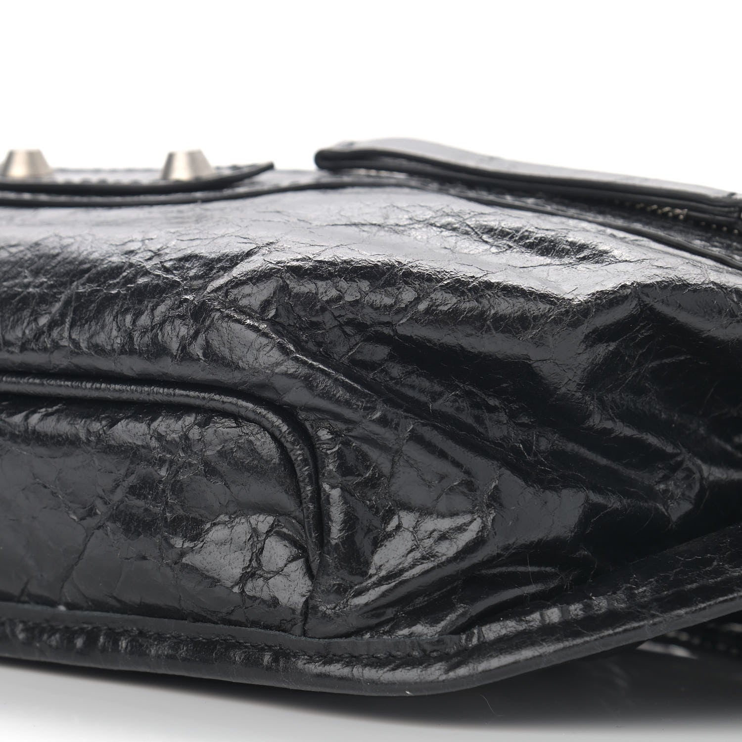 Balenciaga Lambskin Classic Hardware Neo Lift Hip Bag Black 11 of 13