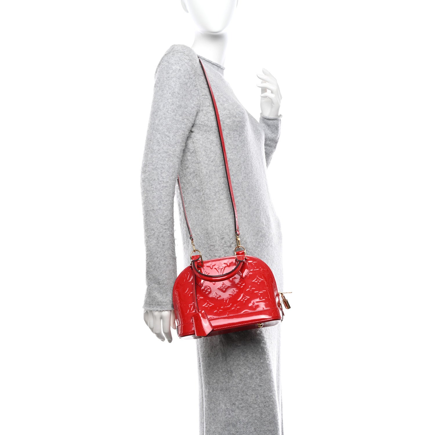 Louis Vuitton Vernis Alma BB Pomme D'Amour 2 of 9