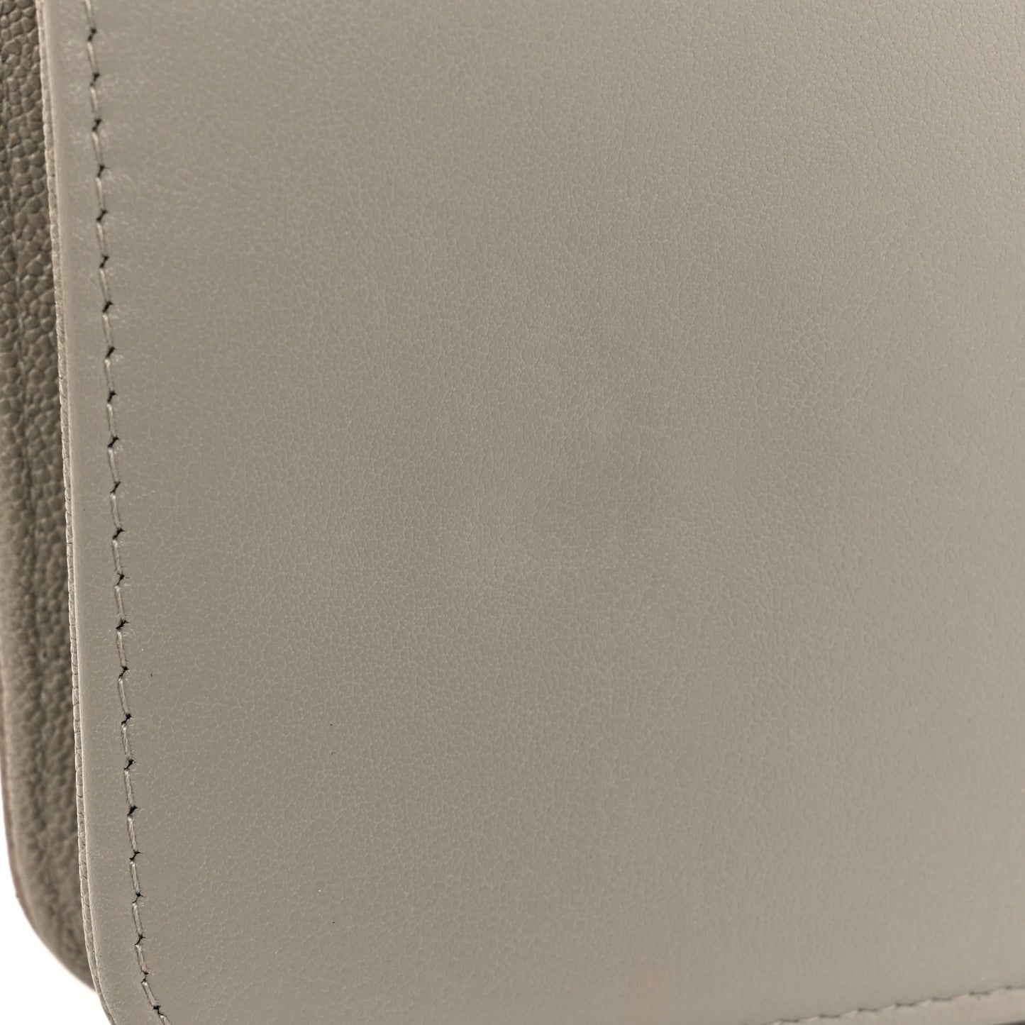 Caviar Quilted Boy Wallet On Chain WOC Grey