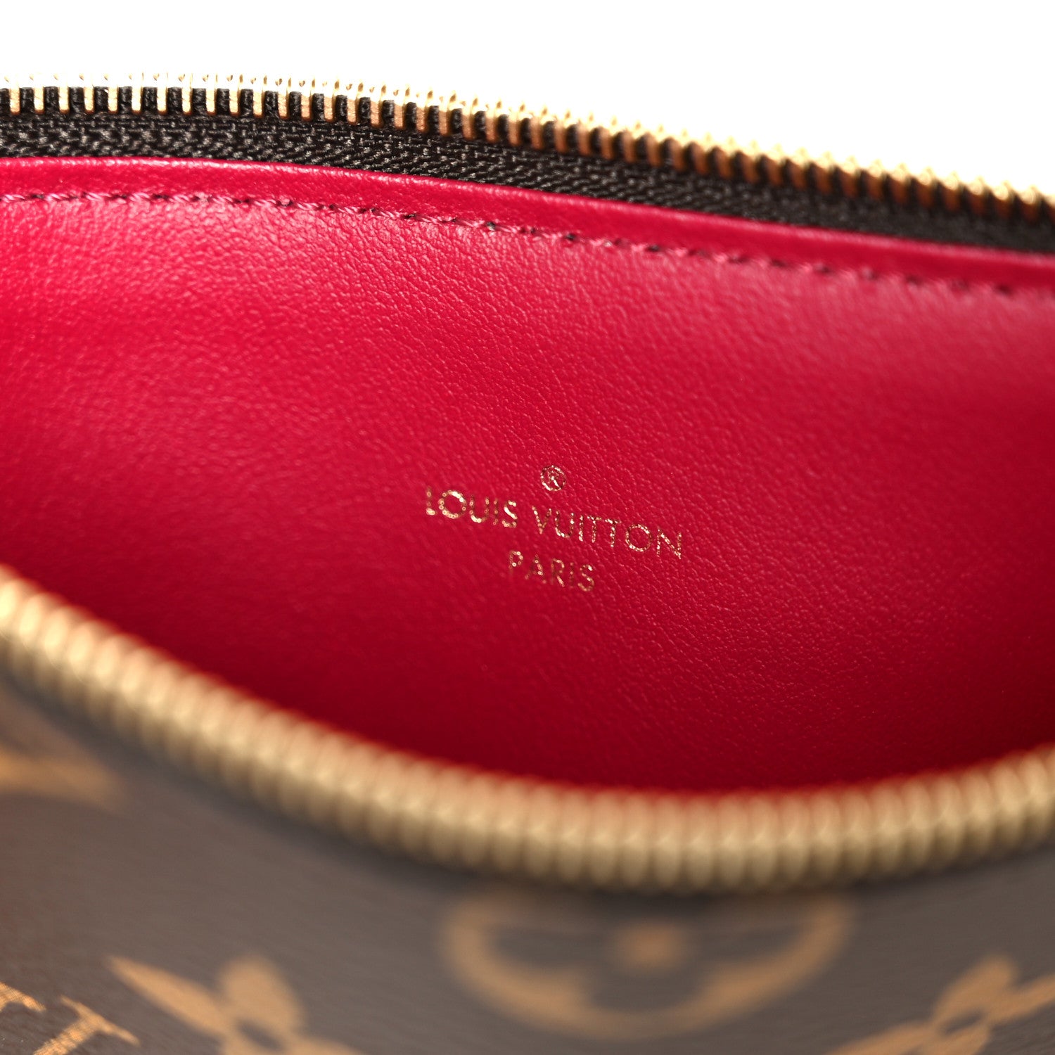 Louis Vuitton Monogram Pochette Felicie Chain Wallet Fuchsia 10 of 15