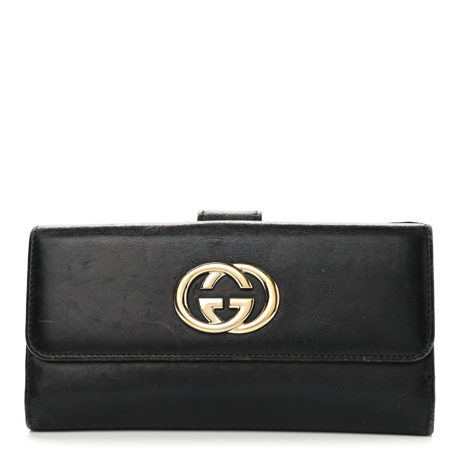 Gucci Calfskin Britt Continental Wallet Black 1 of 10