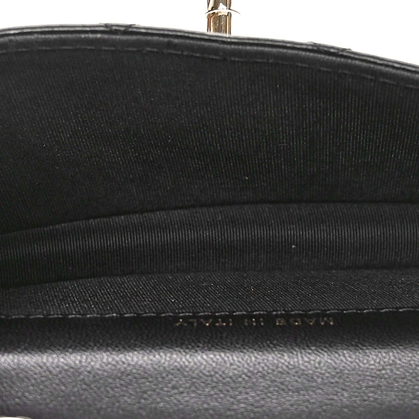 Lambskin Quilted Trendy CC Card Holder On Chain Black