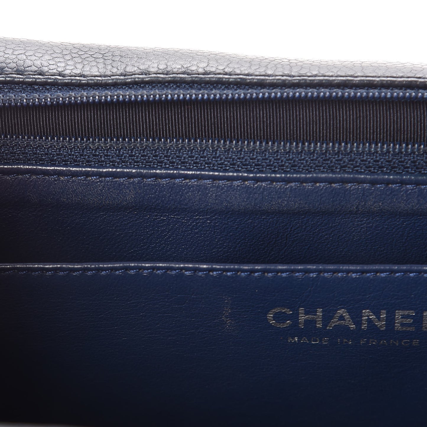 Washed Caviar Quilted Maxi Single Flap Blue