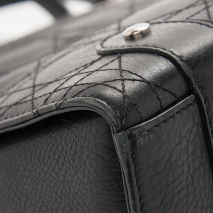 Christian Dior Calfskin Cannage Tote Black 8 of 14