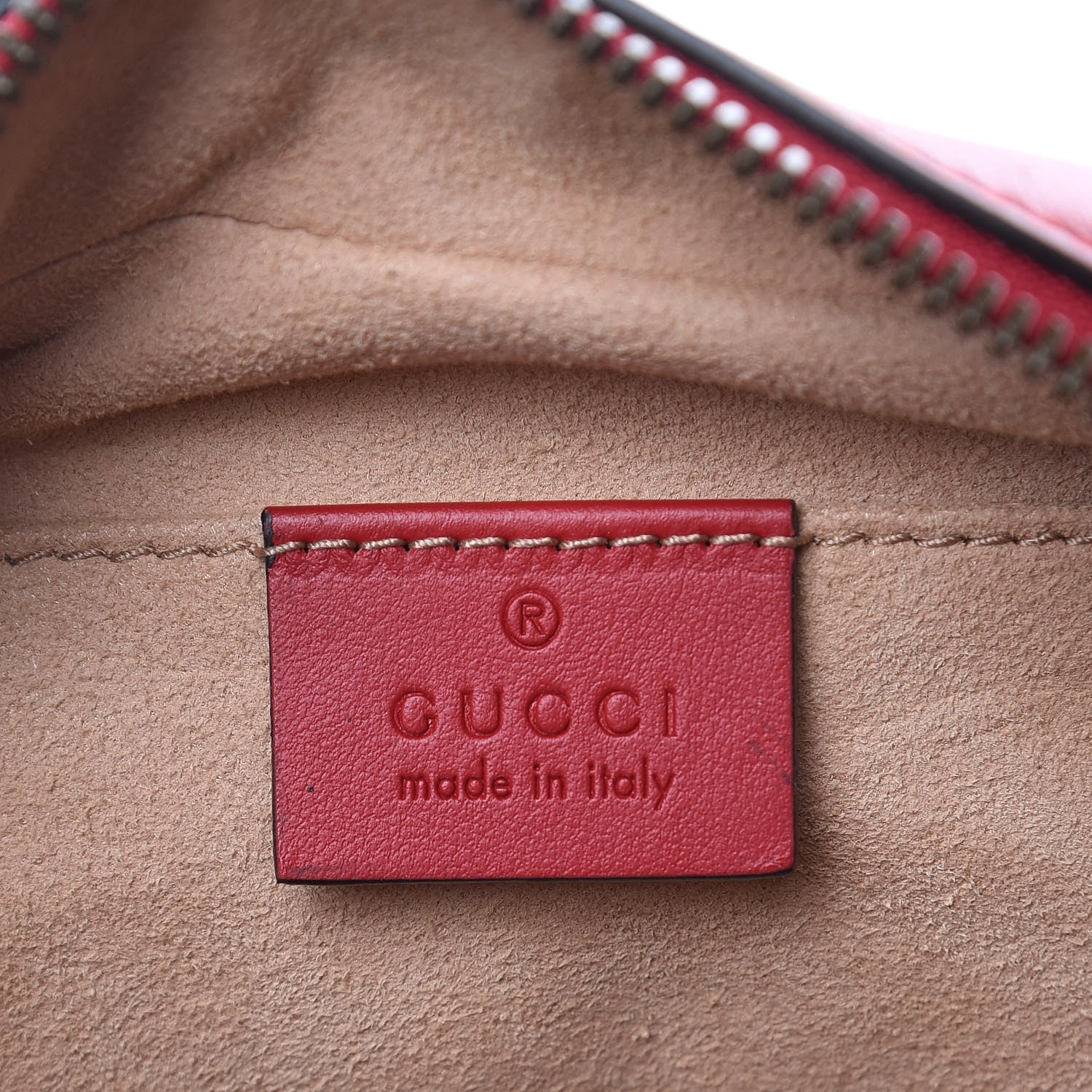 Gucci Calfskin Matelasse Small GG Marmont Chain Shoulder Bag Hibiscus Red 6 of 10