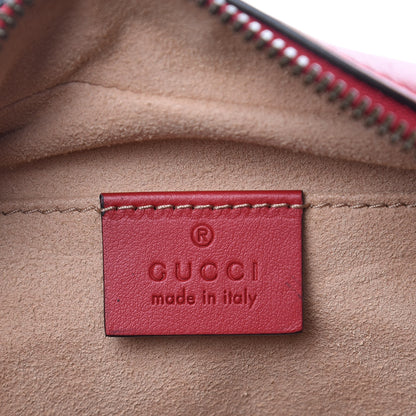 Gucci Calfskin Matelasse Small GG Marmont Chain Shoulder Bag Hibiscus Red 6 of 10