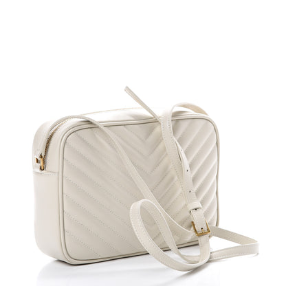 Saint Laurent Calfskin Matelasse Monogram Lou Camera Bag Crema Soft 2 of 9
