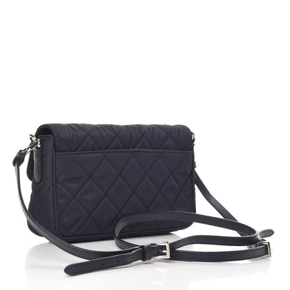 Prada Nylon Tessuto Quilted Flap Navy 3 of 12