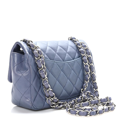 Chanel Lambskin Quilted Mini Rectangular Flap Light Purple 3 of 9