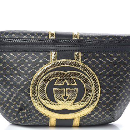 Gucci X DAPPER DAN Calfskin Laminated Ayers GG Micro Monogram Belt Bag Black 11 of 12