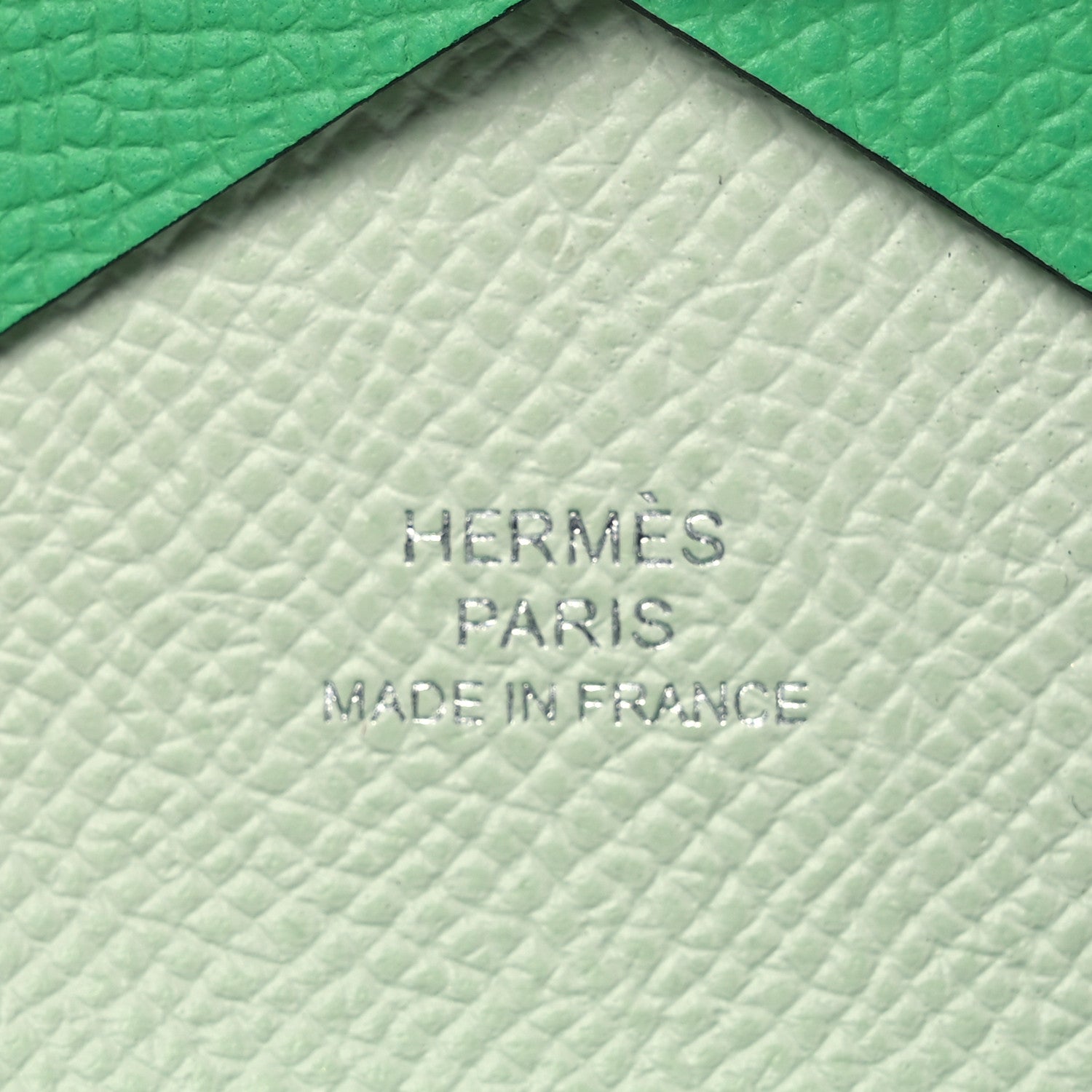 Hermes Epsom Verso Calvi Duo Card Case Vert Comics Vert Fizz 7 of 9
