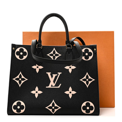 Louis Vuitton Empreinte Monogram Giant Onthego MM Black Beige 10 of 10