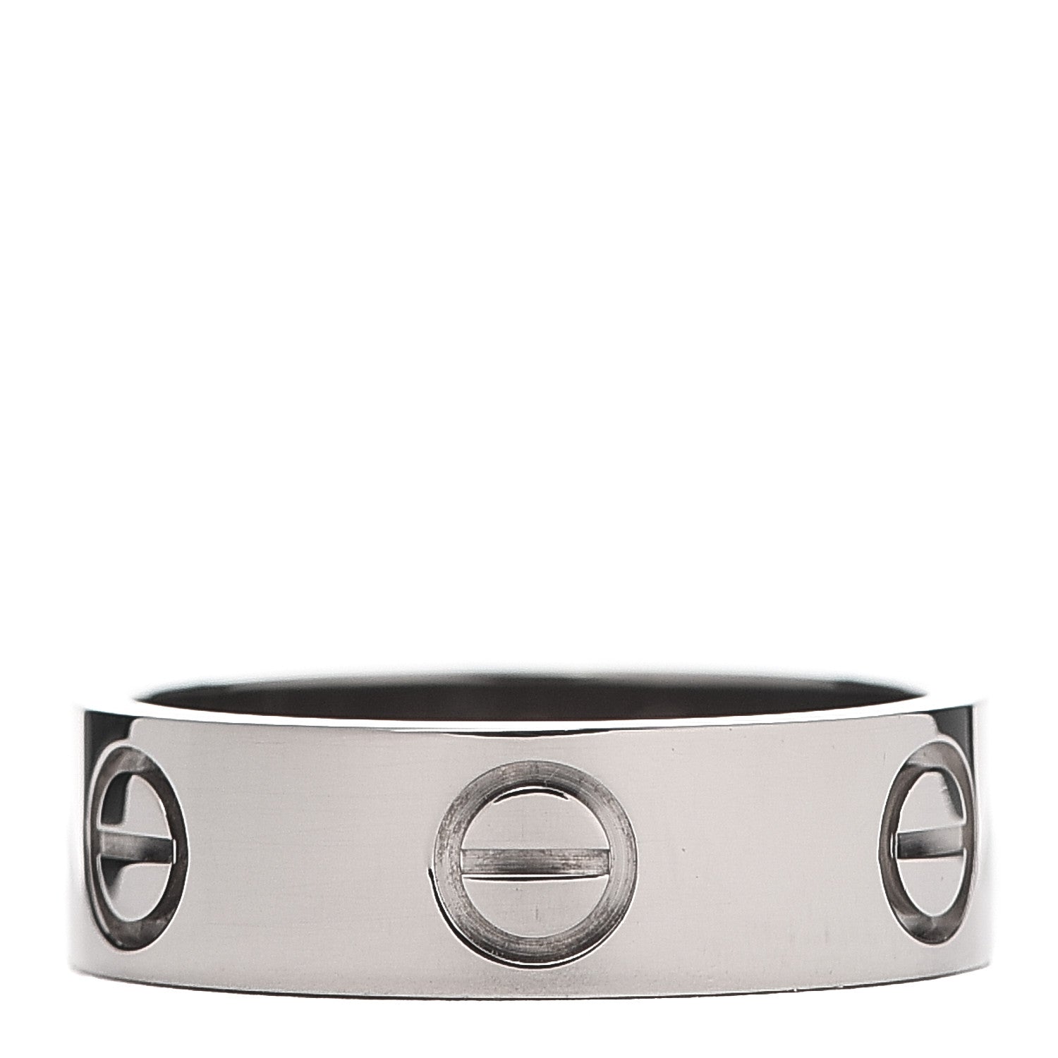 Cartier 18K White Gold 5.5mm LOVE Ring 50 5.25 1 of 5