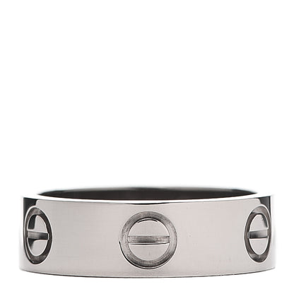 Cartier 18K White Gold 5.5mm LOVE Ring 50 5.25 1 of 5
