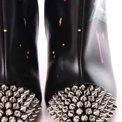 Christian Louboutin Calfskin Patent Love Is A Boot 100 Booties 36.5 Black 8 of 9