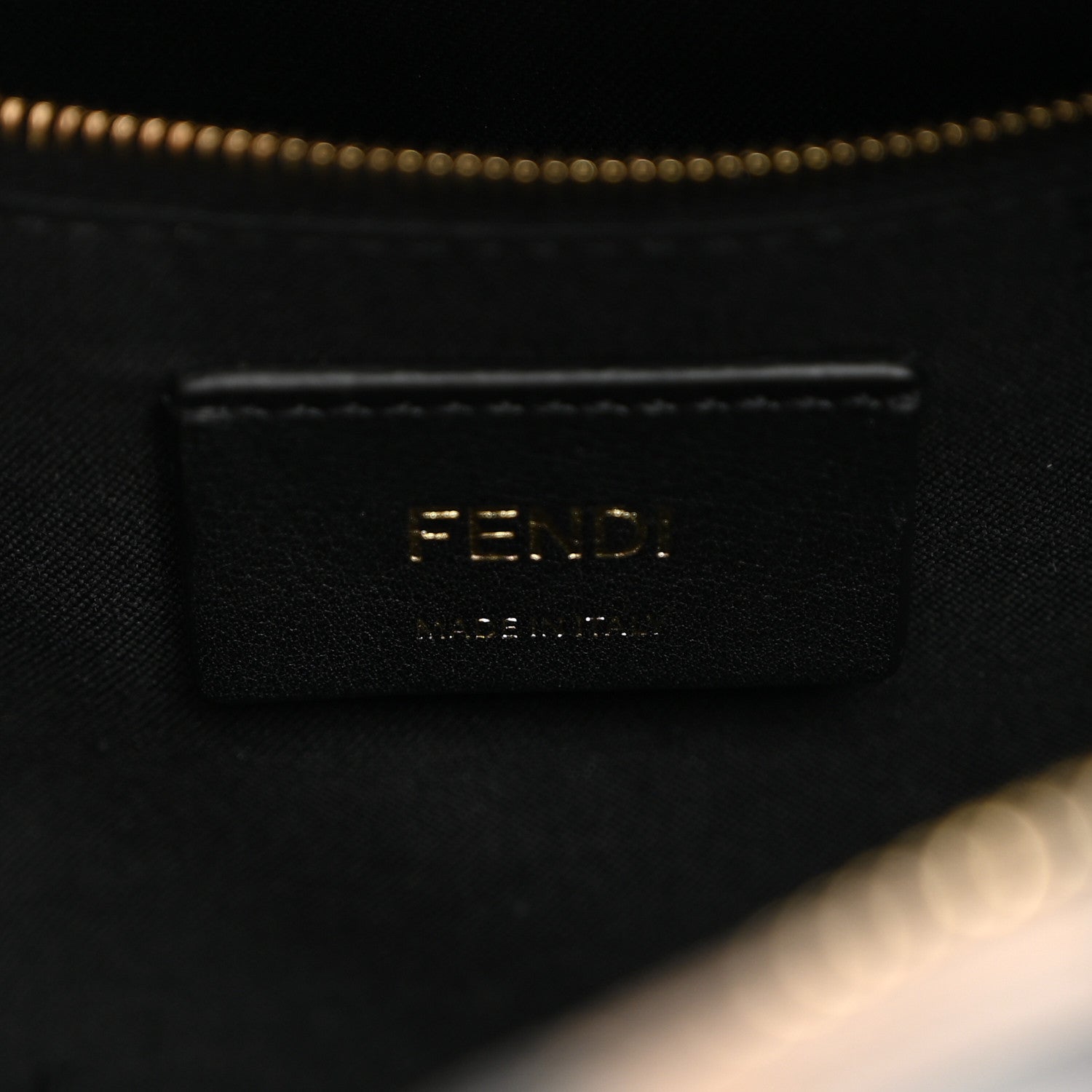 Fendi Vitello Bi-Color FF 1974 Embossed Mini Backpack Maya Black 6 of 11