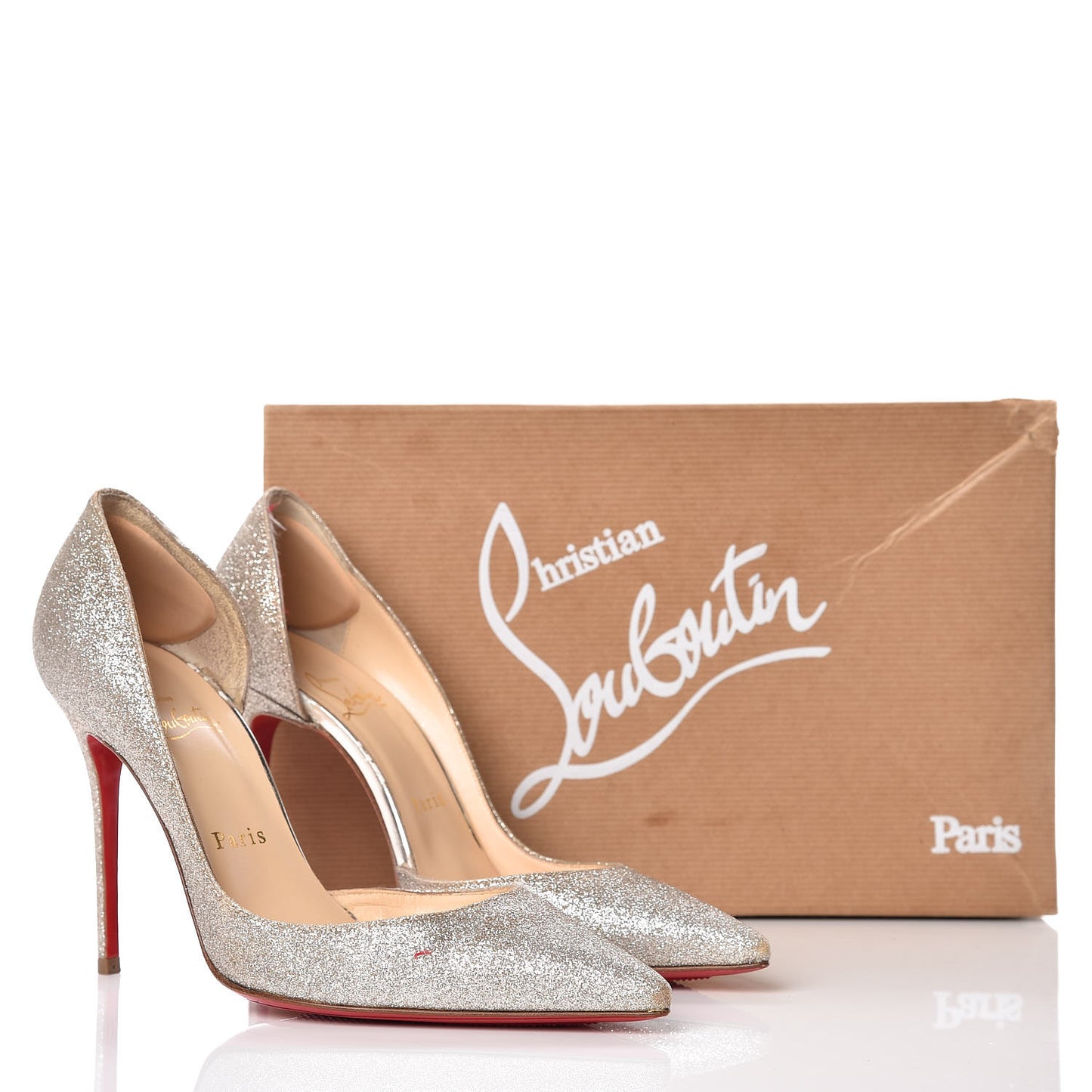 Glitter Mini Specchio Iriza 100 Pumps 37 Ivory Havana Beige