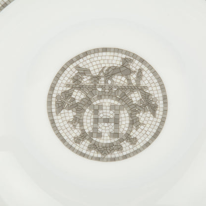 Hermes Porcelain Mosaique Au 24 Platine Soup Bowl Set of 2 3 of 7
