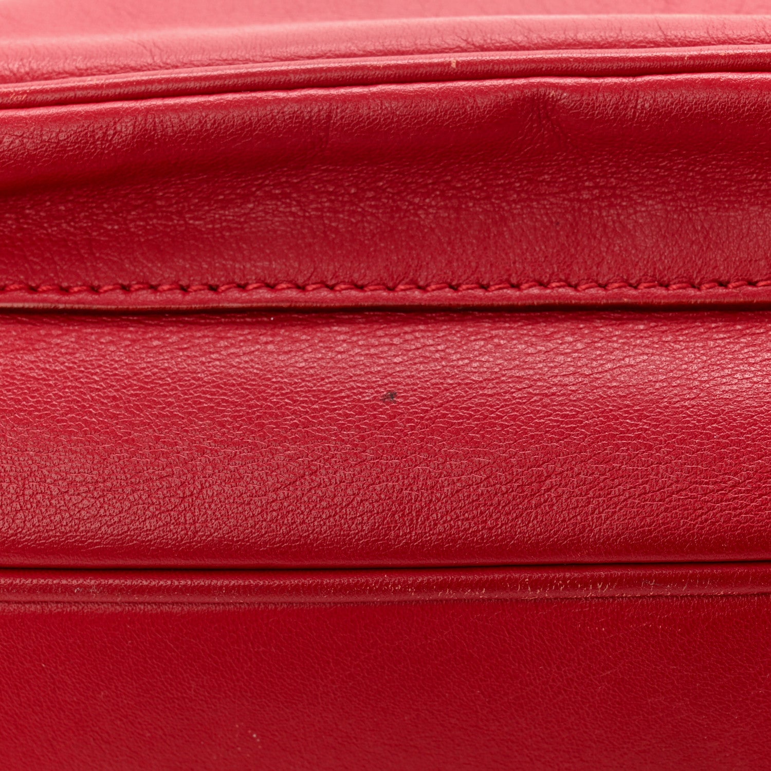 Salvatore Ferragamo Calfskin Gancini Chain Shoulder Bag Red 12 of 17