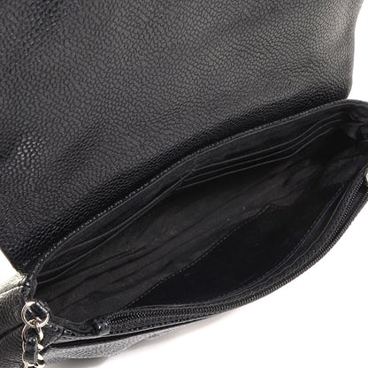 Chanel Caviar Half Moon Wallet On Chain WOC Black 5 of 8