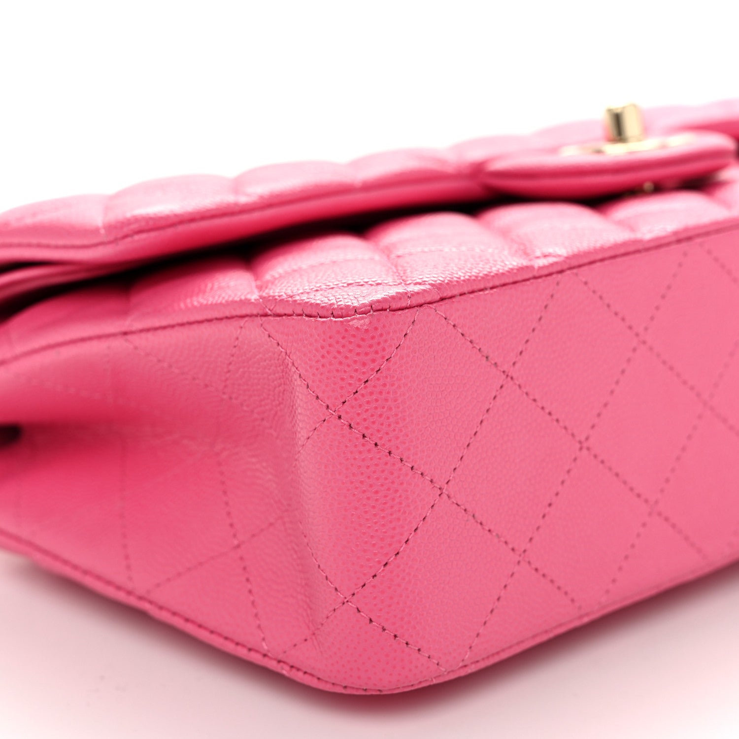 Chanel Caviar Quilted Medium Double Flap Pink 9 of 10