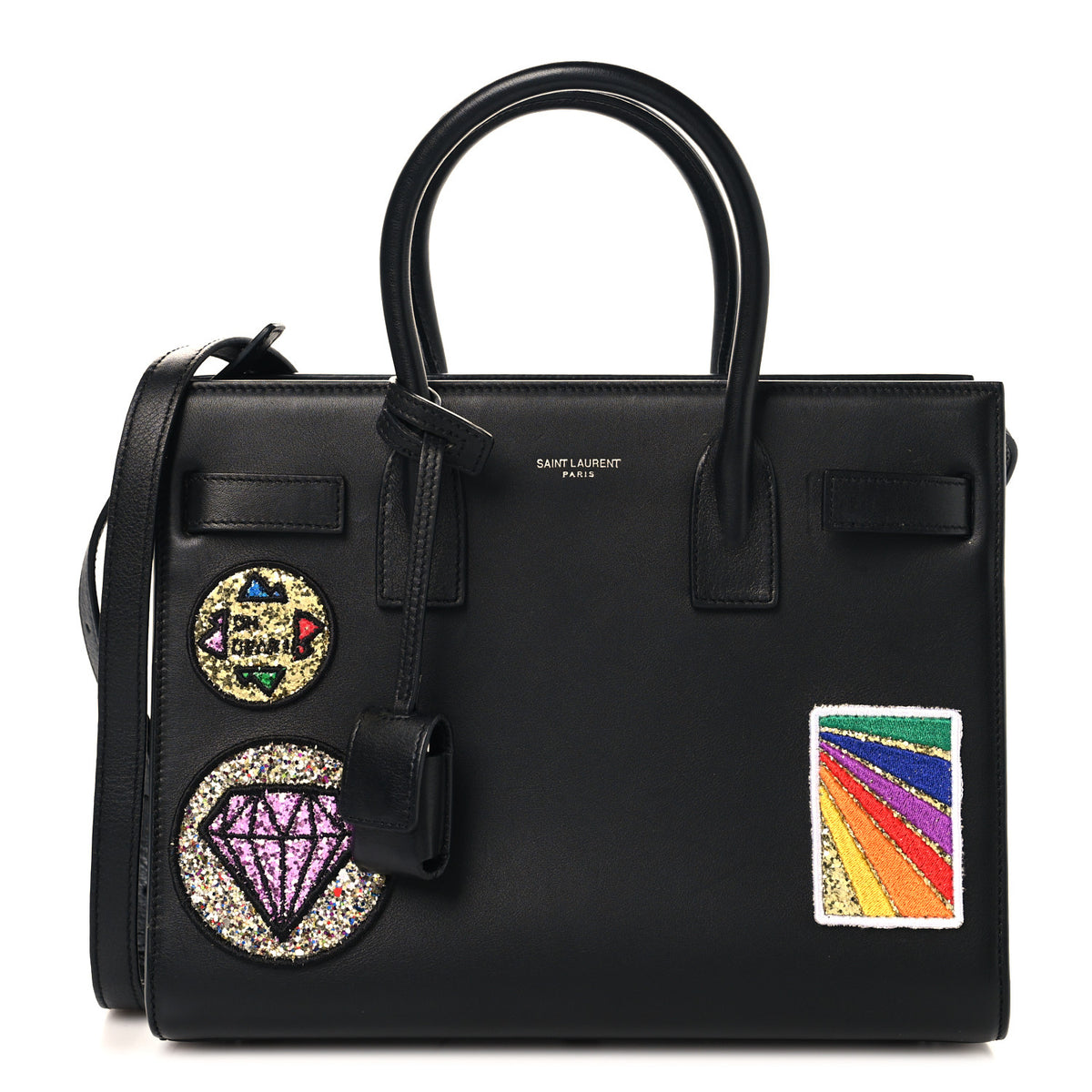 Saint Laurent Calfskin Patchwork Baby Sac De Jour Black Multi 1 of 11